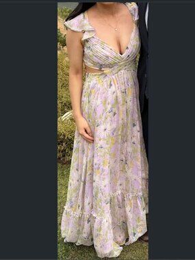 ASTR the Label Purple Floral Maxi Dress